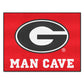 FANMATS 14637 University of Georgia All-Star Mat - Man Cave | Red | 33.75x42.5 | G Primary Logo
