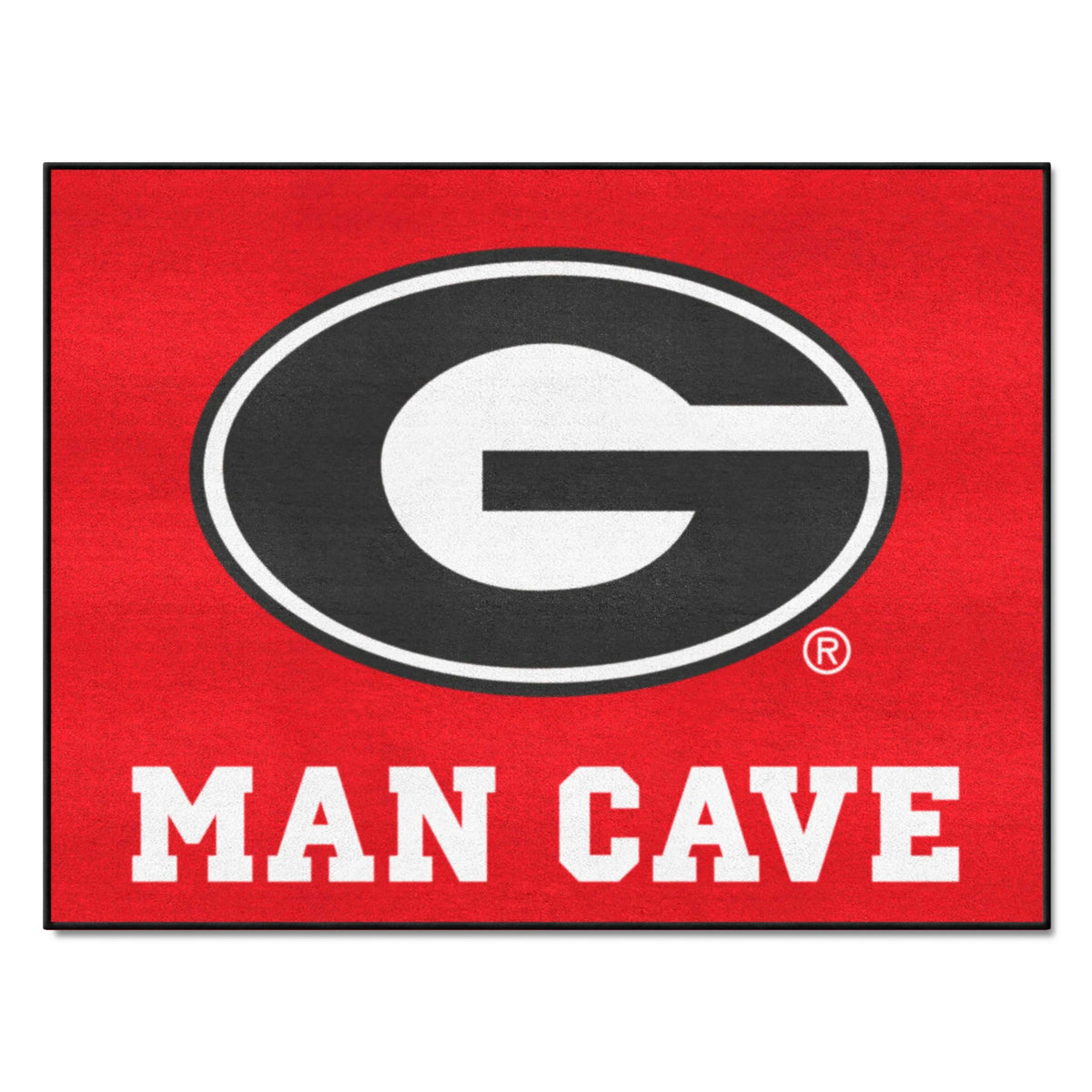 FANMATS 14637 University of Georgia All-Star Mat - Man Cave | Red | 33.75x42.5 | G Primary Logo