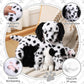 HyDren 5 Pcs Dalmatian Nurturing Dog Stuffed Animal Sets 15 Inch Soft Cuddly Dalmatian Plush Toys Nursing Mommy Dog with 4 Puppy