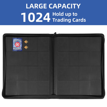 WisOffice enhanced 1000 Card Binder  Ringless Side Loading 16 Pockets Card Binder  1000 Pokcets Trading Card Album Fohlder for Lorcana  MTG  TCG  Game&Sports  Blue