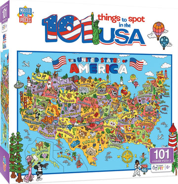 Masterpieces 101 Things To Spot In The Usa 100 Piece Kids Puzzle