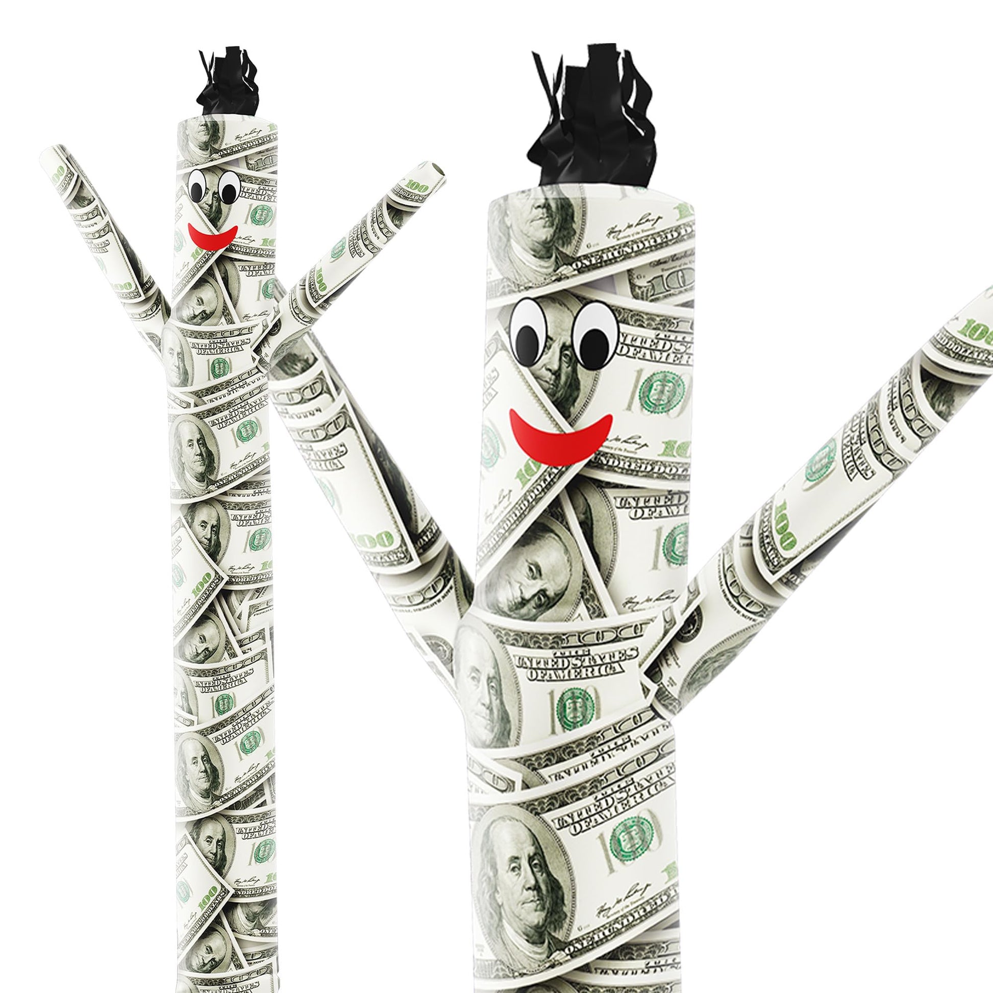 LookOurWay Air Dancers Inflatable Tube Man Attachment - 10 Feet Tall Wacky Waving Inflatable Dancing Tube Guy for Business Promotion - Blower Not Included - Character Money Themed - Billionaire