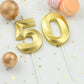 CAKE CODE 2.76 Inch Diamond Gold 50 Number Birthday Candles, Gold Number Candles, Cake Number Candles, Party Celebration