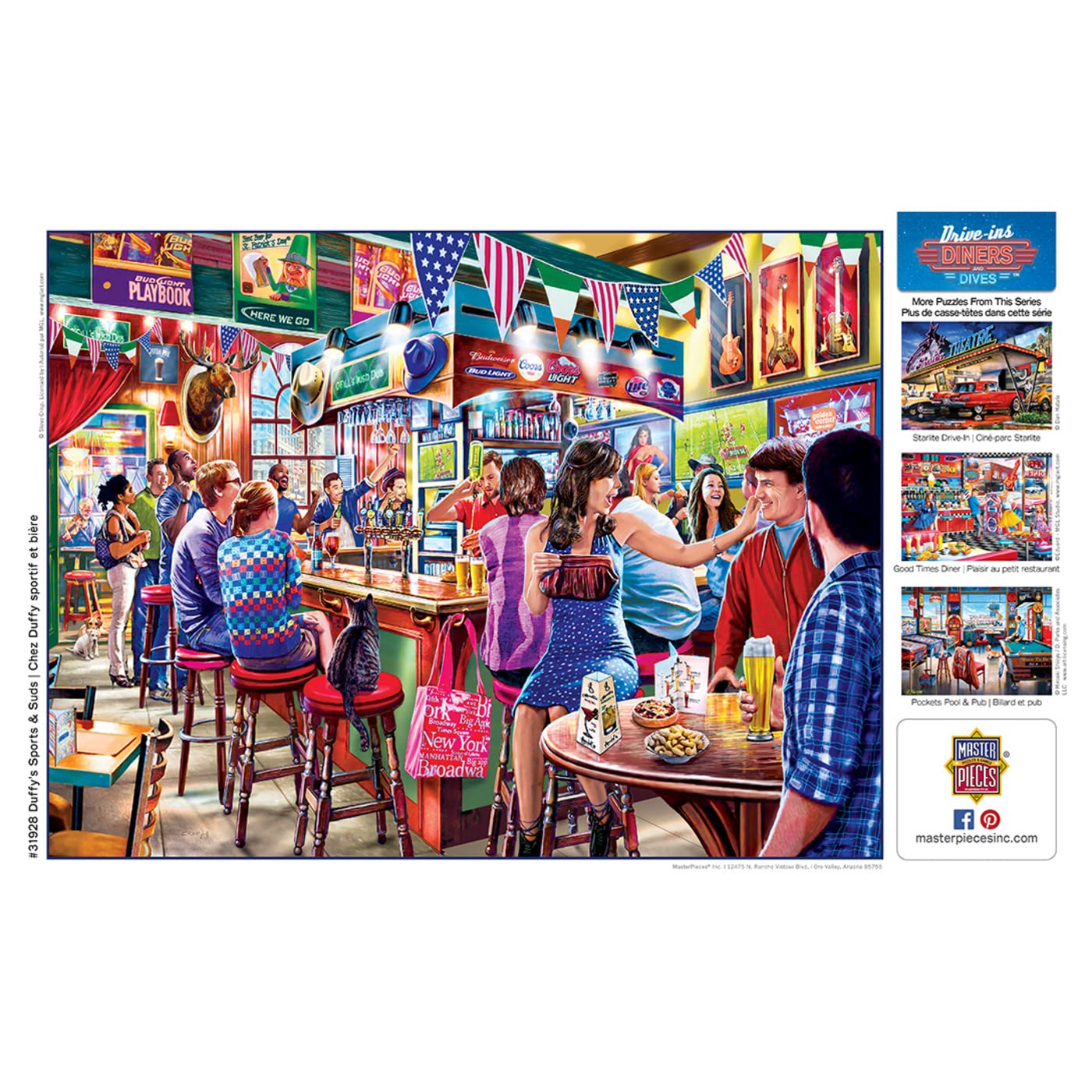 Masterpieces 550 Piece Jigsaw Puzzle For Adults And Family - Duffy'S Sports & Suds - 18'X24'