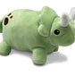 Hatchkinz Reversible Triceratops Egg Plushie | 8" Green Polyester | Mood Plush Stress Relief