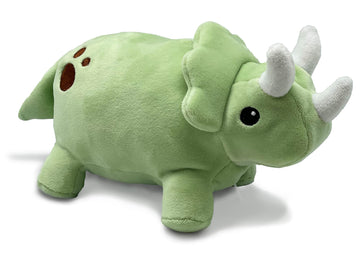 Hatchkinz | Reversible Triceratops To Egg Plushie | Happy + Sad | Show Your Mood | Stress Relief Plush 8''
