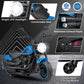 Costzon Toddler Motorcycle, 6V Battery Powered Electric Motorcycle With Detachable Training Wheels, Soft Start, Headlights & Music, Kids Motorcycle Ride On Toy For Toddlers Boys 18+ Months (Blue)