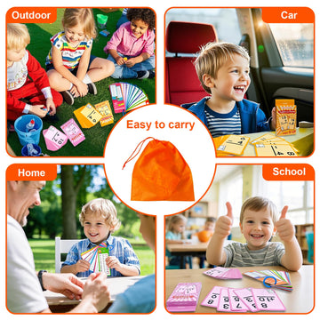 Limque Addition and Subtraction Flash Cards - 102 Reusable Educational Math Cards for Kids Ages 3+ | Fun Learning & Games