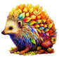 Wooden Puzzles For Adults - Clever Hedgehog Wooden Puzzle, Unique Shaped Wooden Jigsaw Puzzles For Adults, Wood Puzzles Adult, P