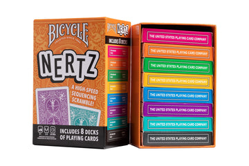 Bicycle Nertz Playing Card Game, 8 Decks Of Playing Cards, Fast, Fun, Competitive Multiplayer Solitaire Game, Up To 8 Players, Jumbo Index
