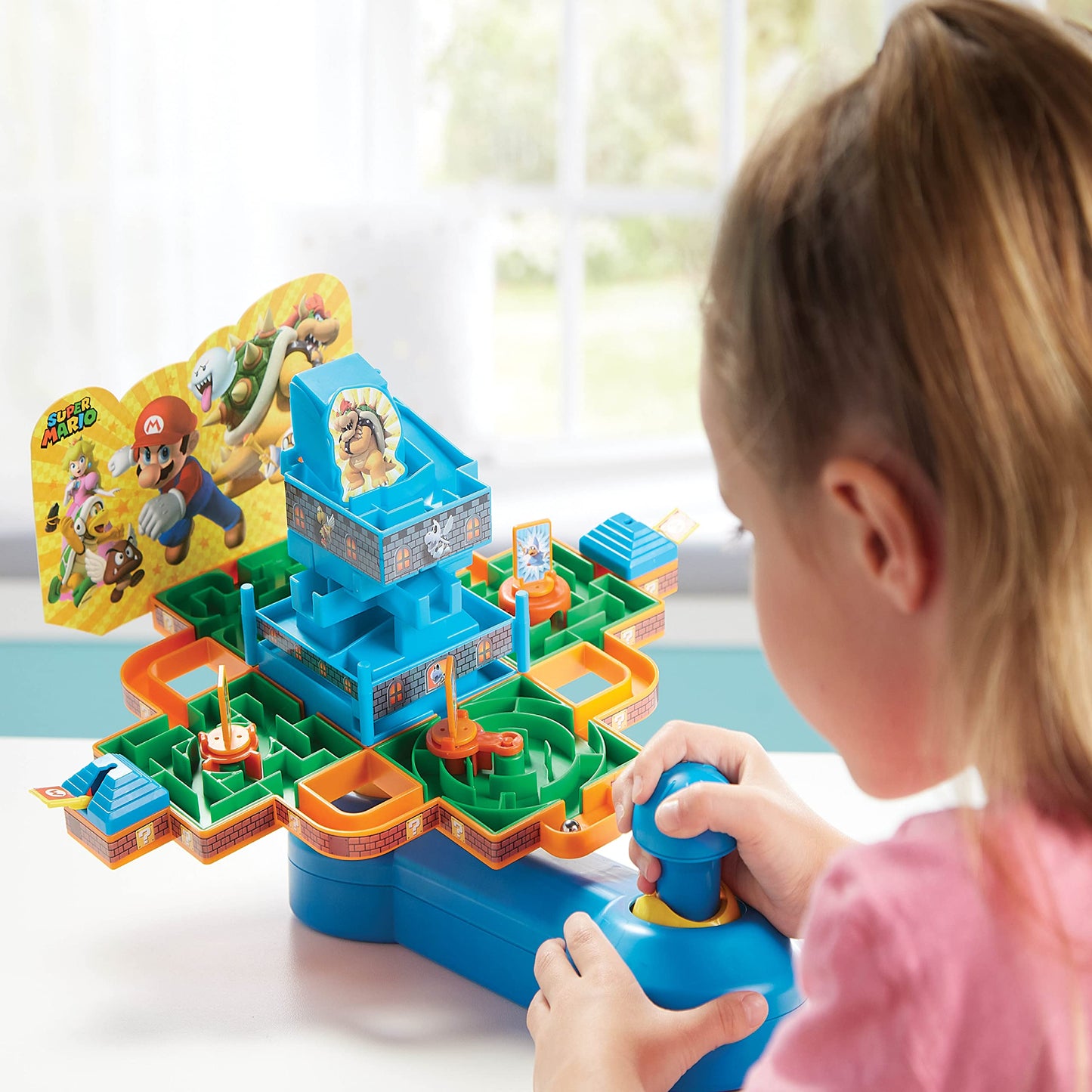 EPOCH Super Mario Maze Game Deluxe - Tabletop Action Game for Ages 4+, Multi-Color, Model 7371, Plastic Material