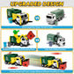 JOYIN Large Friction Powered Garbage Truck Toy Set, Includes Dumpster, Trash Bins, and Learning Cards for Kids