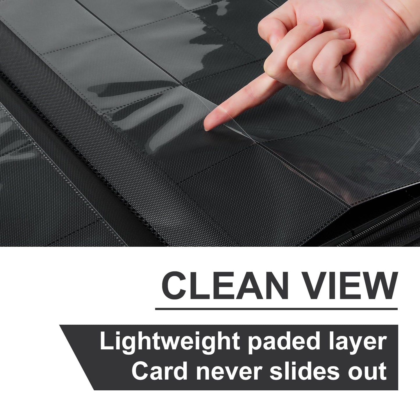 GEAoffice Trading Card Binder 16 Pockets  enhanced Large 1000 Card Binder Holds 1000+  Side Loading Collection Album Folders for YuGiOh  MTG  TCG  Games& Sports  Carbon Black