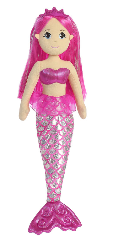 Aurora® Enchanting Sea Sparkles™ Garnet Stuffed Doll - Imaginative Play - Magical Companions - Pink 18 Inches
