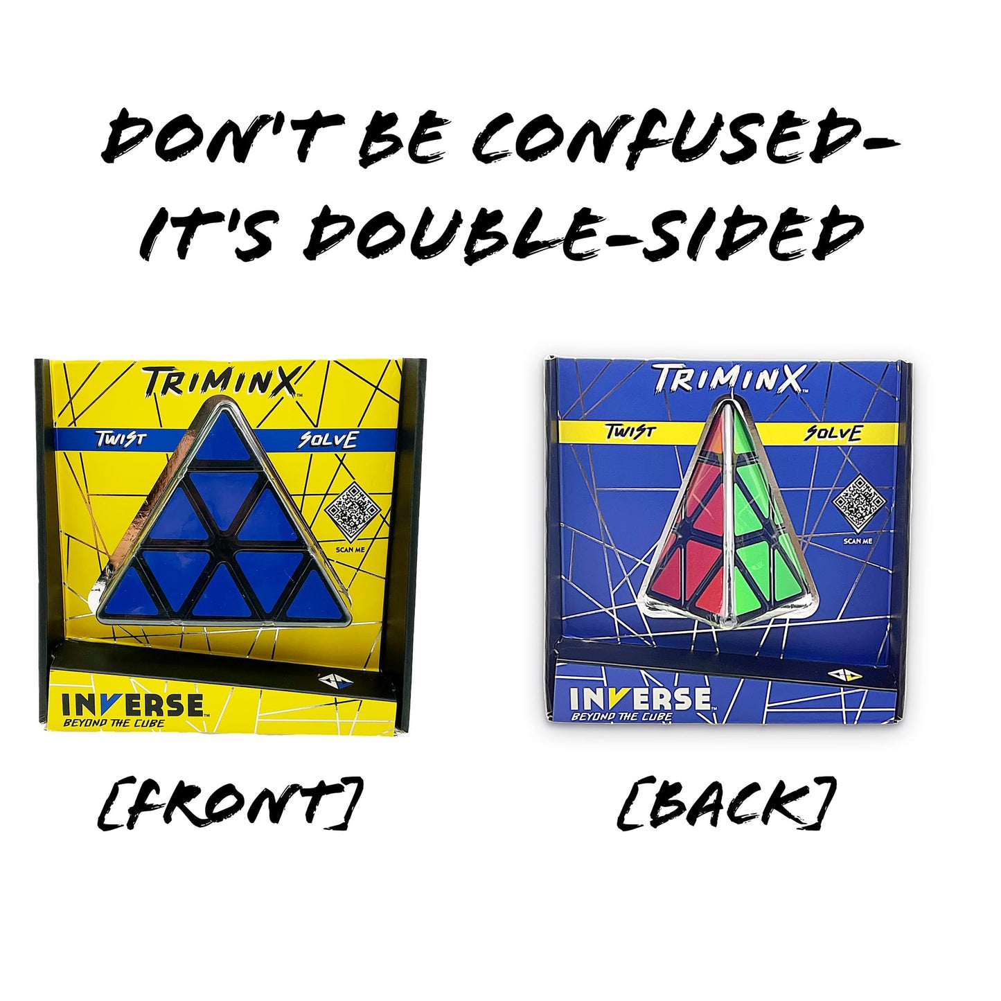 Project Genius Inverse Triminx Puzzle - Easy Level, Triangular Shape, Plastic, Model TW002, Fun Décor & Gift for Ages 8+