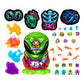 Treasure X Mega Alien Dissection Toy - 12" Tall Alien with 35 Surprises, Multicolor, Model 41773