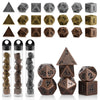 10mm Mini DND Metal Dice Set,3 Sets Antique Copper D&D Dice Set-Micro Polyhedral Dice Set,Perfect in Clear Display Tube for DND