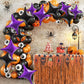 TONIFUL 30Pcs 26In&10In Star Balloons Black and Purple Four Pointed Foil Mini Star Mylar Balloons for Halloween Birthday Wedding
