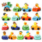 Xy-Wq 16 Pack Rubber Duck For Jeeps Ducking - 3' Bulk Floater Duck For Kids - The Shape Of A Vehicle - Baby Bath Toy Assortment - Party Favors, Birthdays, Bath Time, And More (8 Varieties)