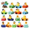 Xy-Wq 16 Pack Rubber Duck For Jeeps Ducking - 3' Bulk Floater Duck For Kids - The Shape Of A Vehicle - Baby Bath Toy Assortment - Party Favors, Birthdays, Bath Time, And More (8 Varieties)
