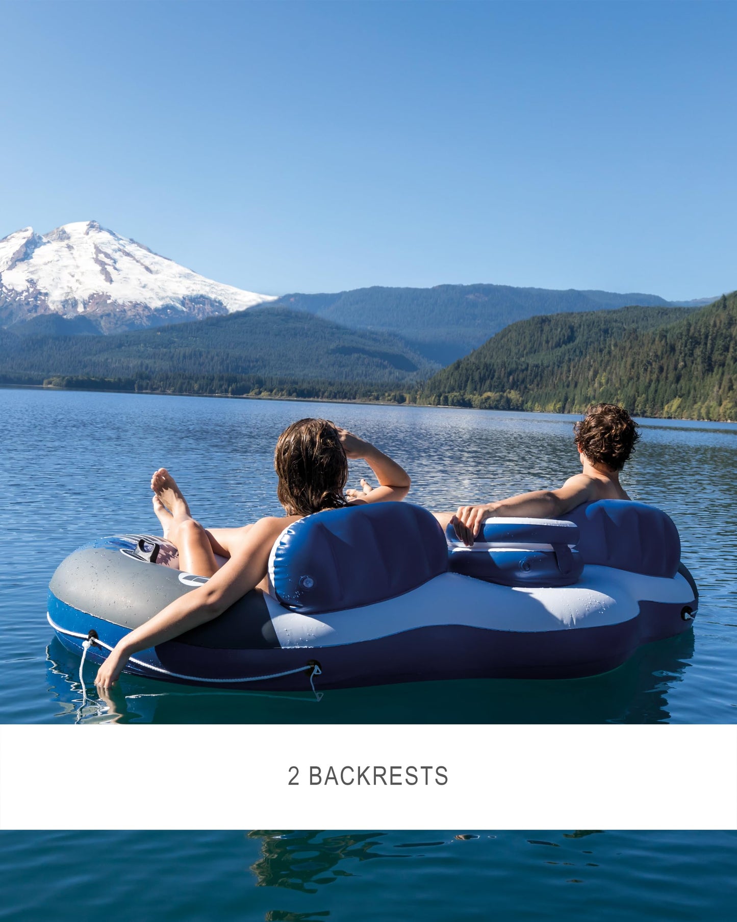 Intex 58837Ep River Run Ii Sport Lounge, Inflatable Water Float, 951/2' X 62'