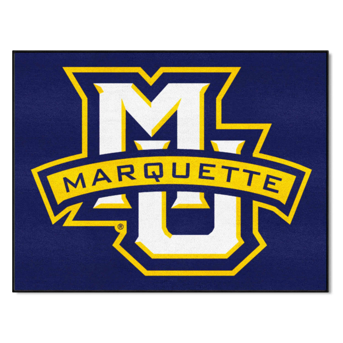 FANMATS 1607 Marquette University All-Star Mat | Navy | 33.75x42.5 | MU with Wordmark Primary Logo