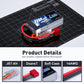 Zeee 2S 2200mAh Shorty Lipo Battery 7.4V 50C RC Battery with Deans Connector Soft Pack for 1/16 Slash RC Car RC Truck RC Helicop