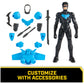 DC Comics  Batman Adventures  Nightwing Action Figure  15 protective covering Accessories  17 Points of Articulation  12-inch  Super Hero Kids Toy for Boys & Girls