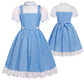 Hauarker Kids Blue Dress For Princess Costume Girls Wizard Character Costumes Cute Dress Up Outfit Accessories For Halloween Cos