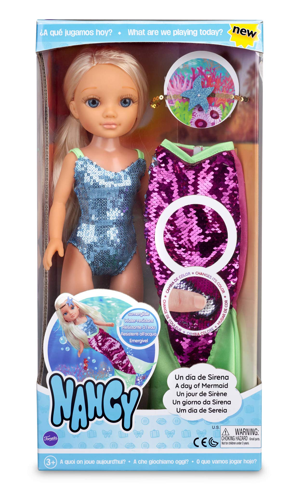 Nancy A Day Of Mermaid Fashion Doll, 16' Doll
