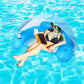 GlikCeil 2 Pcs Large Pool Floats with Canopy for mature-themed  XL Inflatable Floating Chair for Pool Swimming Pool Floats mature-themeds with Adjustable Sun Shade Cup Holder Women Beach Pool Favor(Blue and Pink)