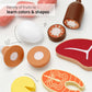 Pairpear Wooden Toys Play Food Sets For Kids Kitchen, Kids Toy Food Cutting Meat Set For Toddlers 3+ Years Old, Pretend Food Pla