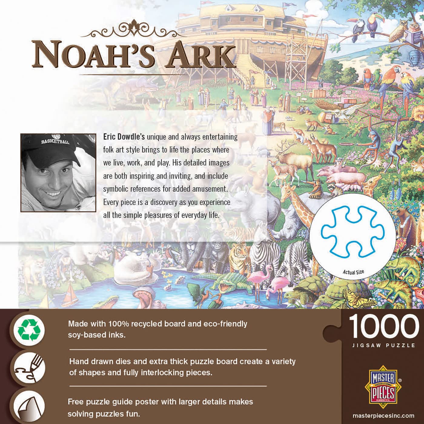 Masterpieces 1000 Piece Jigsaw Puzzle For Adults, Family, Or Youth - Noah'S Ark - 19.25''X26.75''