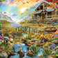 Buffalo Games 1000 Piece Jigsaw Puzzle - Paradise in The Country - Large Multicolor Cardboard - Model 1450