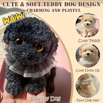 Big taba Squishy Dog  Handmade Squishy Dog Stress Relief Toy for mature-themed/Kids  Cute & Soft Teddy Dog Design  Perfect Squeeze Toys Gift for Relaxation and Fun