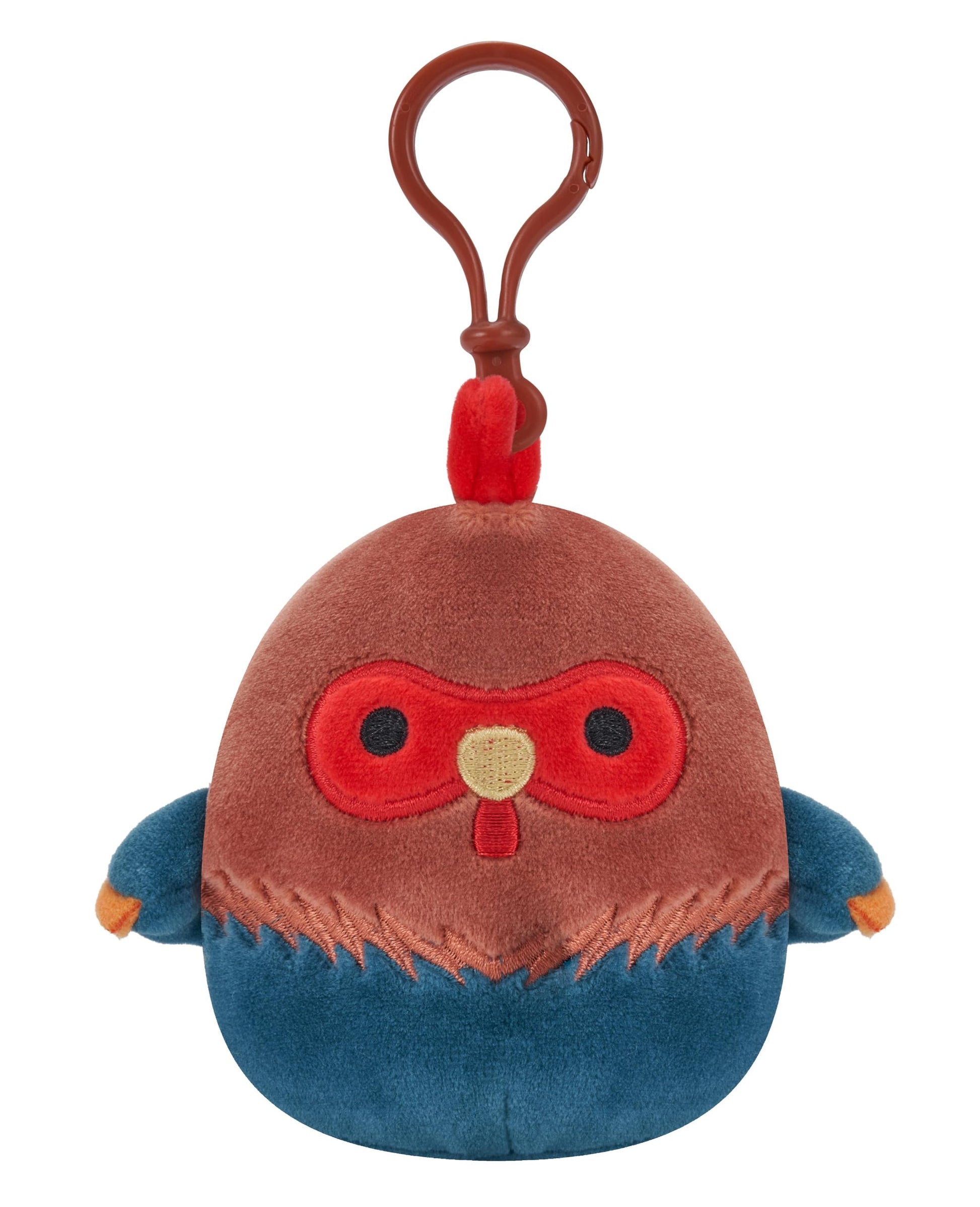 Squishmallows Clip On Brown And Blue Rooster 9Cm