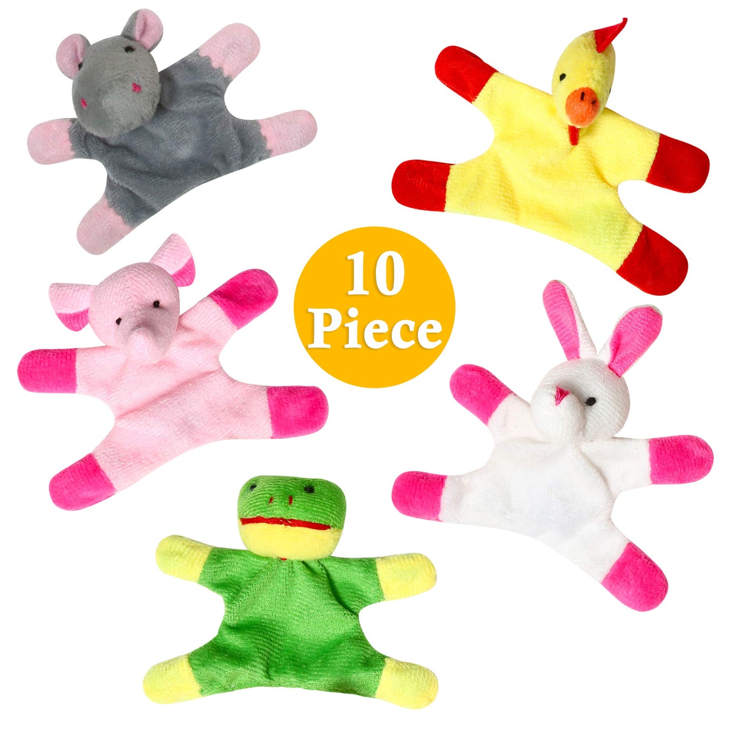 Animal Magnets Toy Set For Refrigerator, Fridge And Board Magnets, Plush Animal Toys (10-Piece Set)