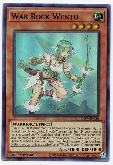War Rock Wento - Liov-En086 - Super Rare - 1St Edition