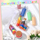 Wettarn 60 Pcs 1.25 oz Sand Art Bottle Kits 60 Colors of Sand Art Rangoli Colors for Painting DIY Drawing Favor Diwali Wedding D