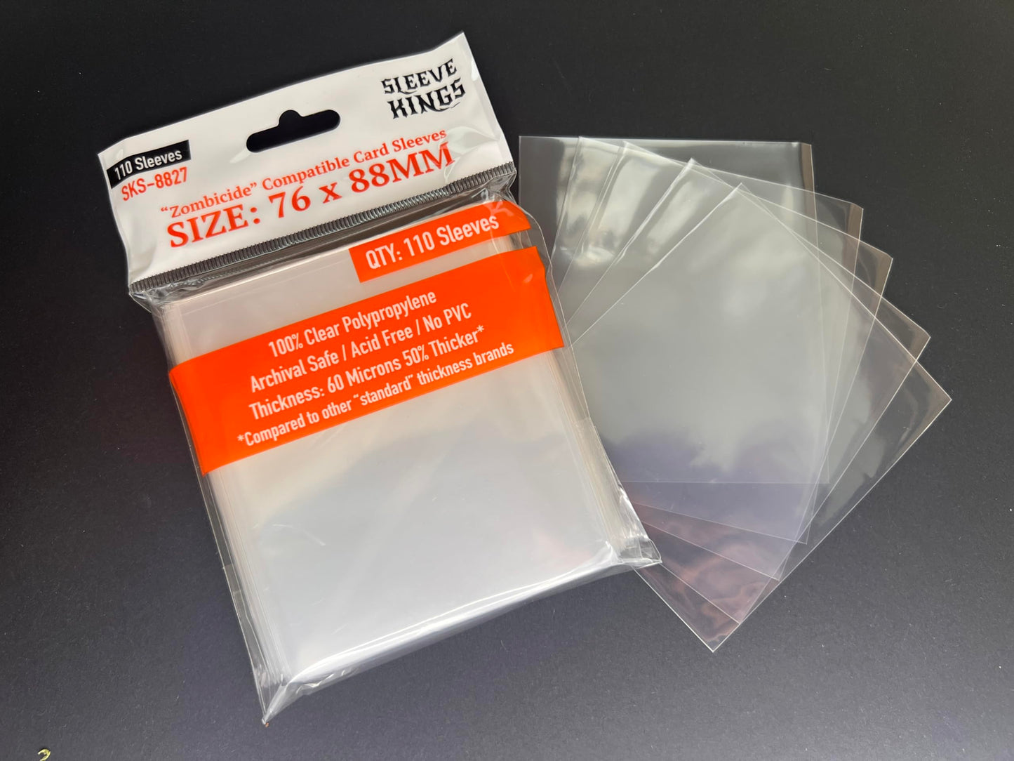 Sleeve Kings Zombicide Compatible Sleeves 76 X 88 Mm (4X110 Pack, 440 Sleeves)