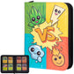 3D Card Binder For Pokemon - Stunning 3D Raised Pk Types Design In Pu Leather With Zipper - Includes 4 Pocket Pages For 160 Card