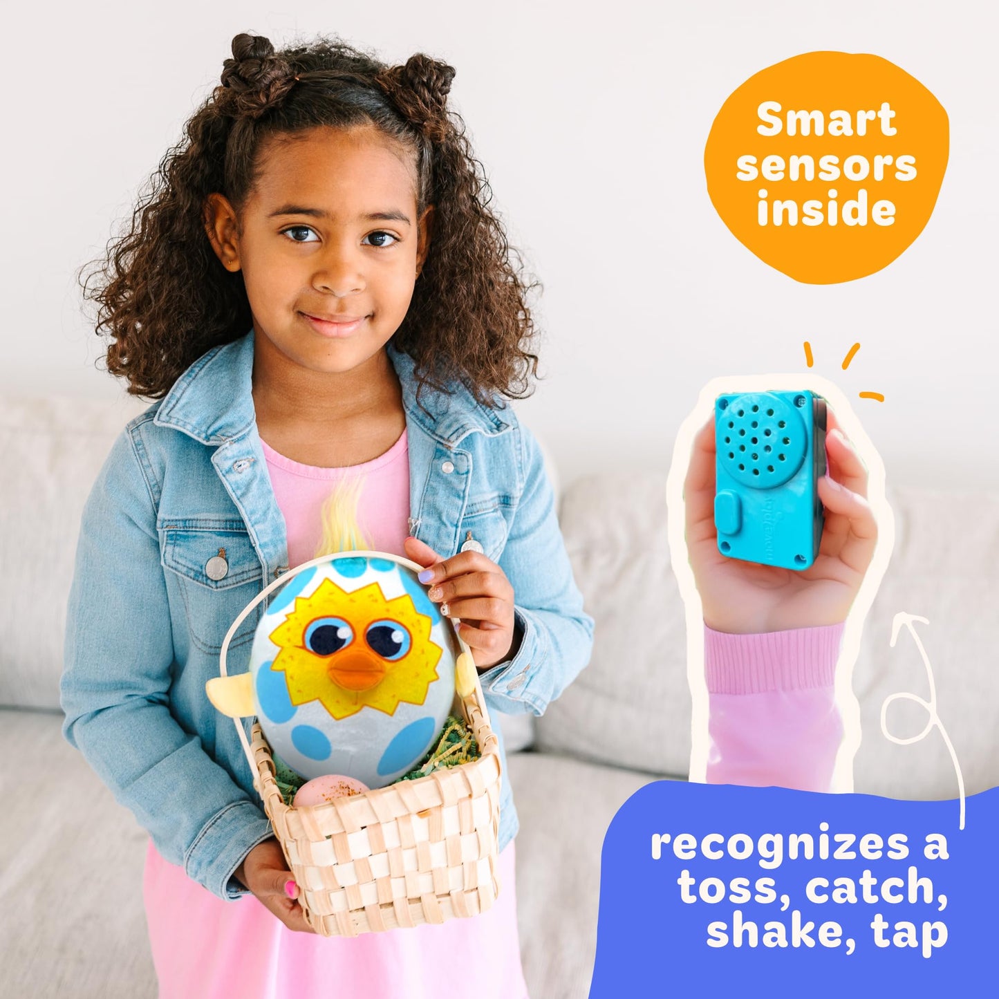 Move2Play, Egg Toss, Hilariously Wild And Fun Active Play Game | Easter Basket Stuffer | Easter Gift For Kids & Toddlers | Boys & Girls Ages 3, 4-8+ | Indoor/Outdoor Toy