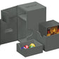 Ultimate Guard Flip'N'Tray 80+, Deck Case For 80 Double-Sleeved Tcg Cards + Dice Tray, Grey, Independent Magnetic Closure & Micr
