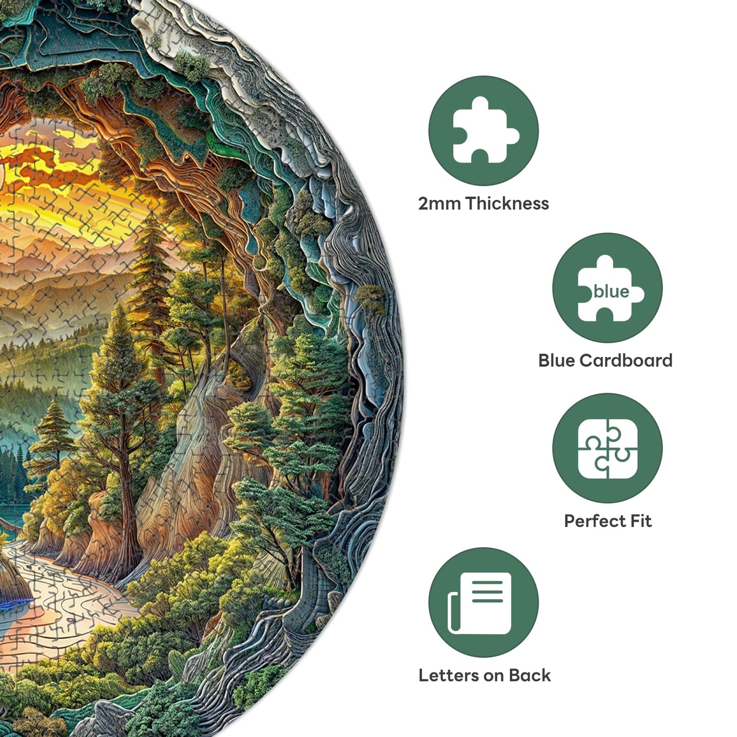 1000 Piece Puzzle for mature-themeds  3D Visual Cave Forest Jigsaw Puzzles for mature-themed  26.6 x 26.6in 1000 Pieces Flat Puzzle  Christmas Birthday Party Home Decor Gifts for Family Friends