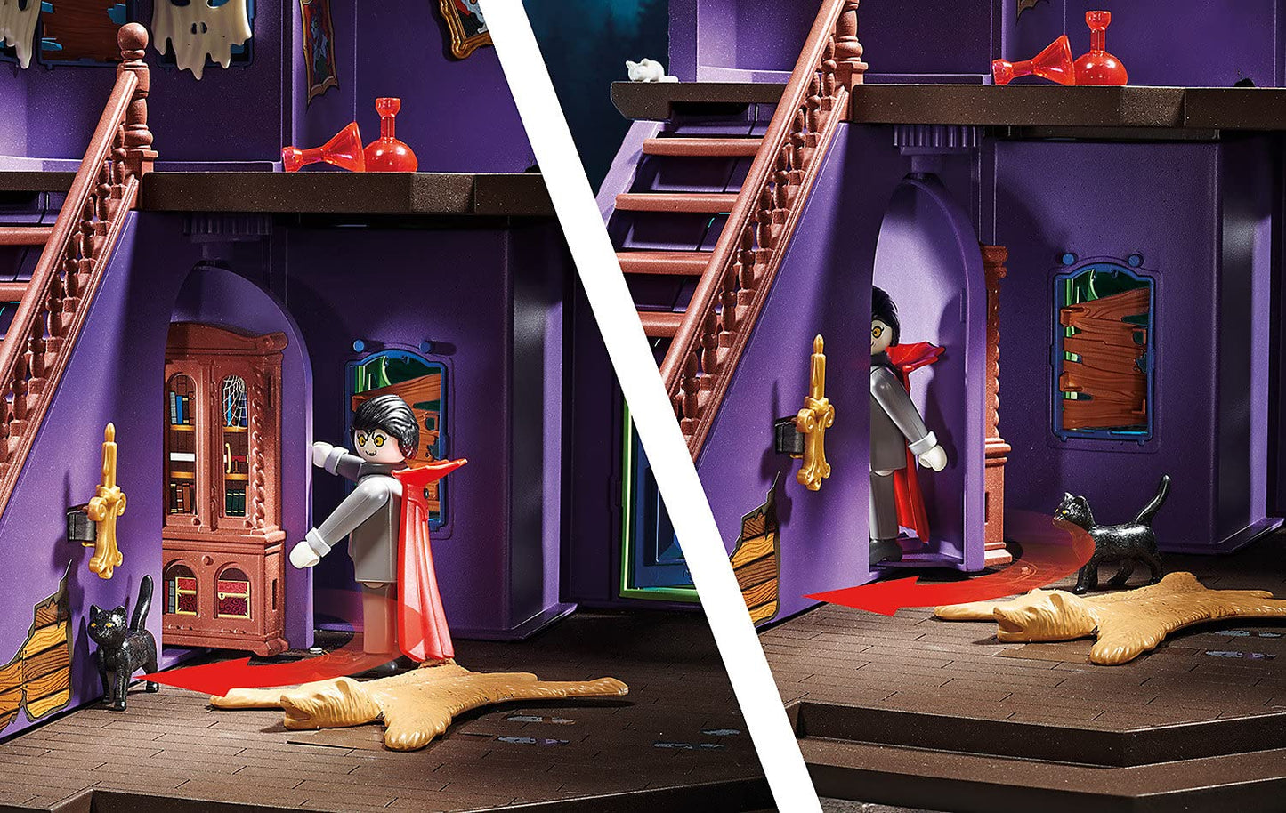 Playmobil Scooby-Doo Adventure in The Mystery Mansion Playset, Multi-Colored, ST Size, Fun for Kids, Imaginative Play