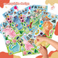 24 Sheets Cute Dinosaur Stickers For Kids Toddler Make-A-Face Stickers Make Your Own Dinosaur Stickers Dinosaur Birthday Party F