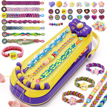 Friendship Bracelet Making Kit for Girls - DIY Bracelets Maker Art and Craft Kits for Kids - Jewelry String braiding Set Toys fo