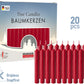 BRUBAKER Tree Candles - Pack of 20 - Dark Red - 3 x  Inches (9.5 x 1.27cm) - Made in Europe - Pyramids, Carousels & Chimes