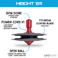 Plexity Labs Ufo Tops - Height 611 - Metal Spinning Top - Inspired By The 1986 Soviet Union Ufo Incident - Black Titanium Ufo Bo