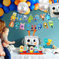 83 PCS Robot Birthday Party Decoration Robot Birthday Party Supplies Robot Birthday Balloons Robot Birthday Banner Favors Cake C